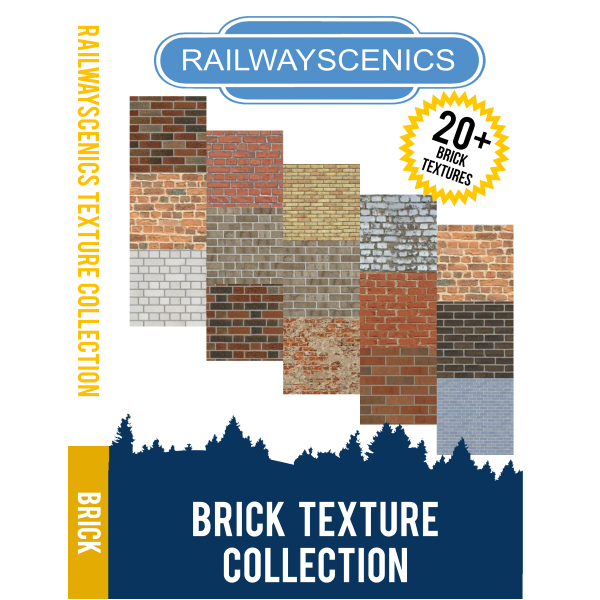 CD Collection Disc Of 26 Brick Textures 3mm:ft 1:101.6 TT Scale
