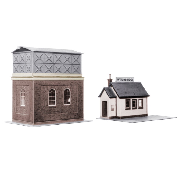 Superquick A8 Water Tower And Weigh House 1/72 OO/HO Card Kit