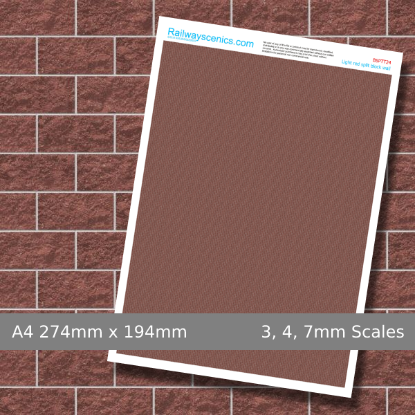 Light Red Split Block Walling Texture Sheet Download