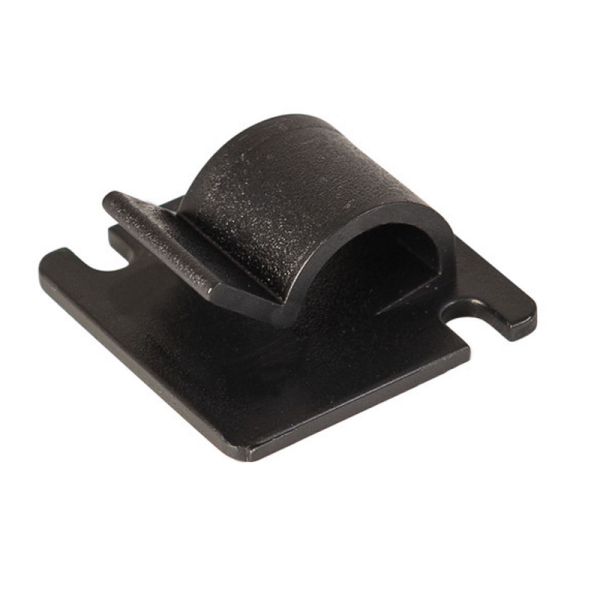 Black Self Adhesive Cable Clips Up to 10mm Diameter Packet 10