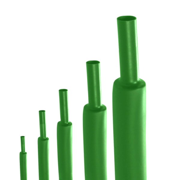 Green 2.4mm x 1.2m Heat Shrink Tube 2:1 Ratio
