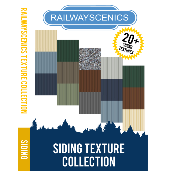 CD Collection Disc Of 38 Siding Textures 3mm:ft 1:101.6 TT Scale