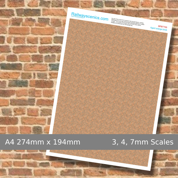 Aged Orange Brick Paper Texture Sheet Download