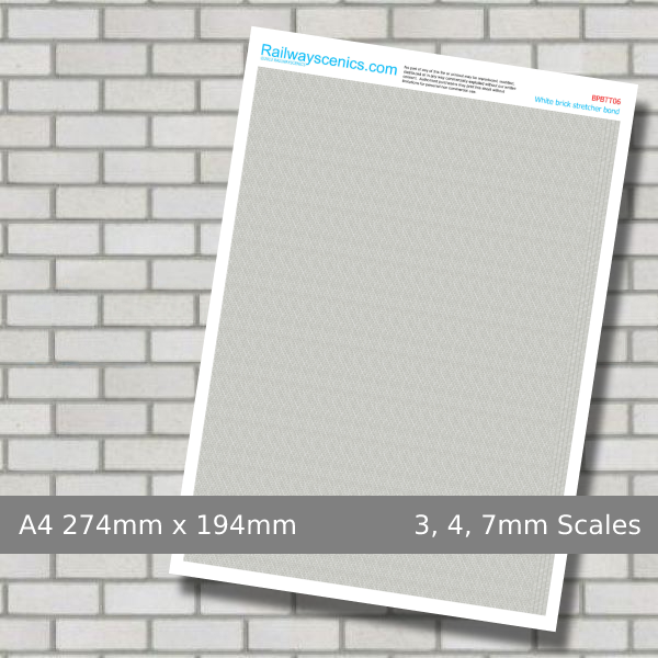 White Brick Stretcher Bond Brick Texture Sheet Download