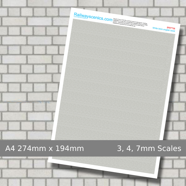 White Brick English Bond Brick Texture Sheet Download