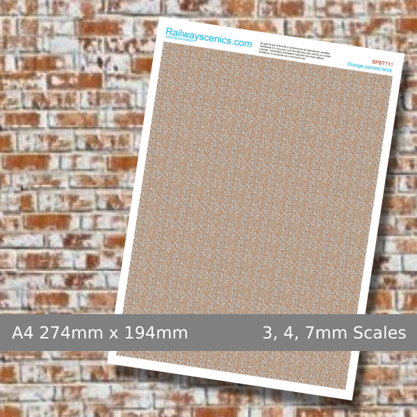 Orange Painted Brick Texture Sheet Download