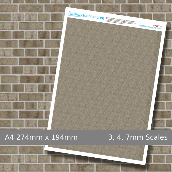 Light Brown Brick English Bond Texture Sheet Download