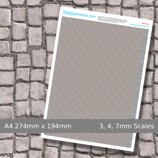 Light Grey Stone Sett Texture Sheet Download