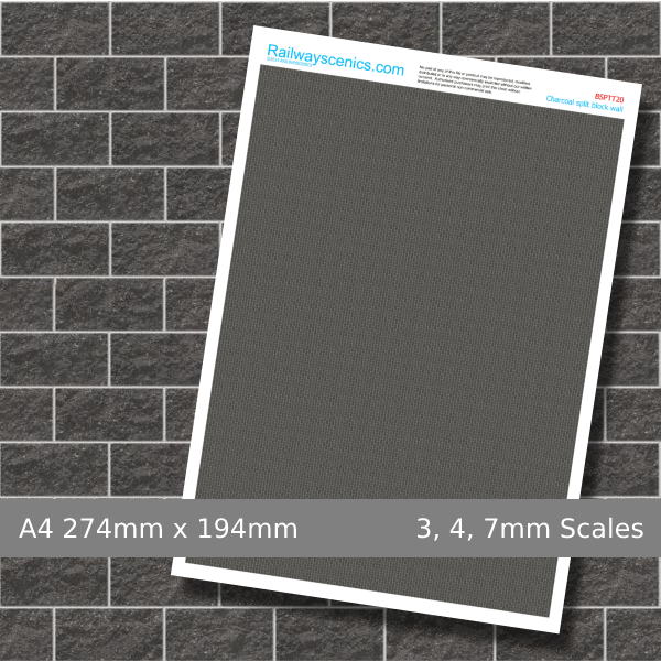 Charcoal Split Block Walling Texture Sheet Download
