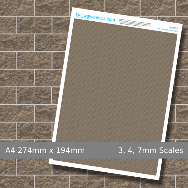 Light Tan Split Block Walling Texture Sheet Download