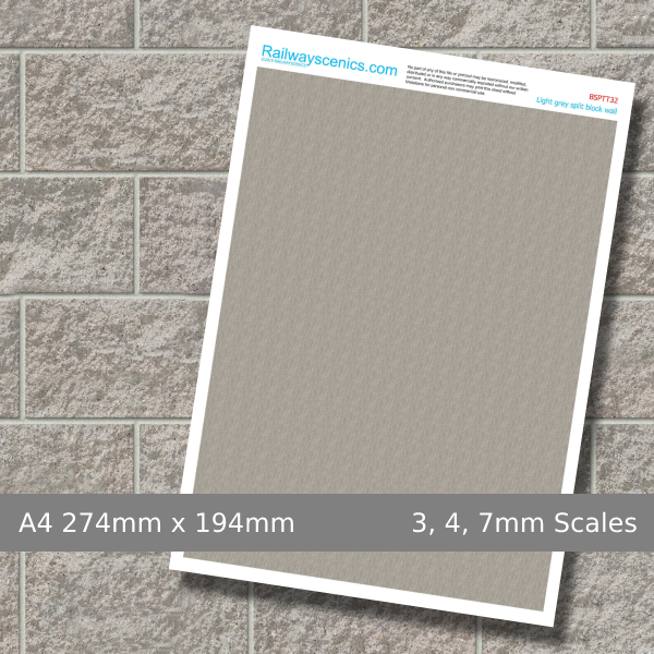 Light Grey Split Block Walling Texture Sheet Download