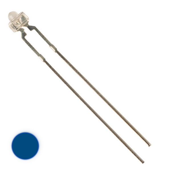 1.8mm 2.1V Standard Water Clear Blue LED Resistor Required