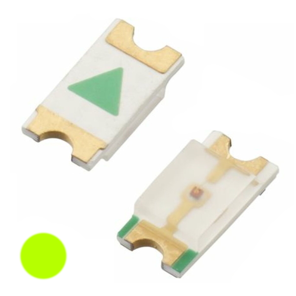 1206 (3216 metric) Yellow/Green Surface Mounting LED 3.2mm x 1.6mm x 0.8mm