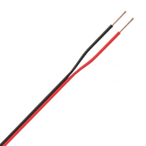 Black Red 28AWG 2-Core Flat Ribbon Wire Cable Per metre