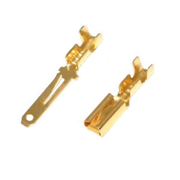Male and Female Spare Terminal Pins For Multipole Kit Connectors Brass
