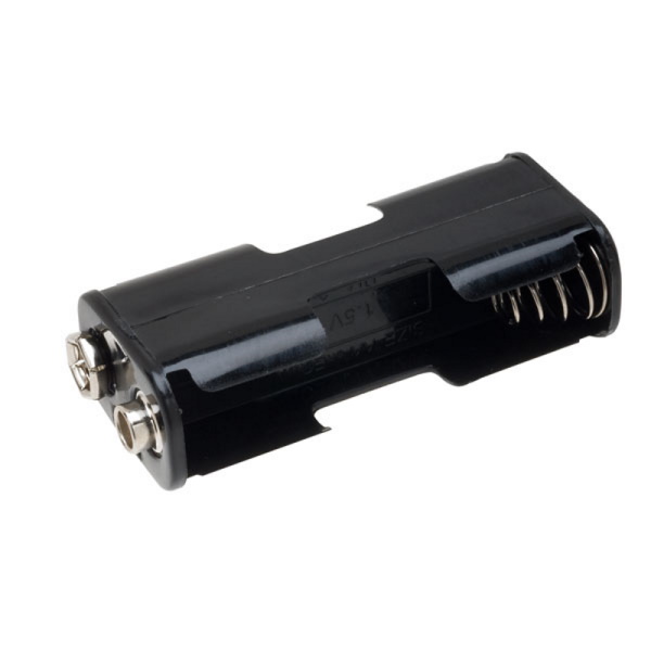 High Quality 2 AA Size Battery Holder With Snap Terminals