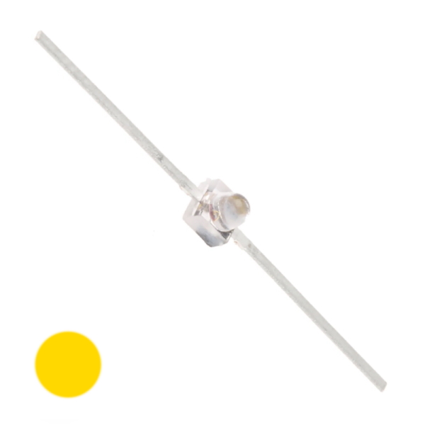1.9mm 2.5V Yellow LED Axial LED Water Clear Resistor Required