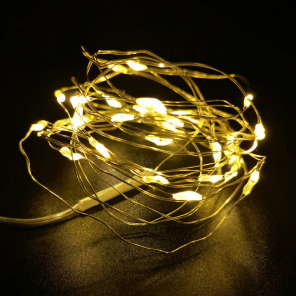 String Miniature LED Lights Warm White 1m 10 LEDs