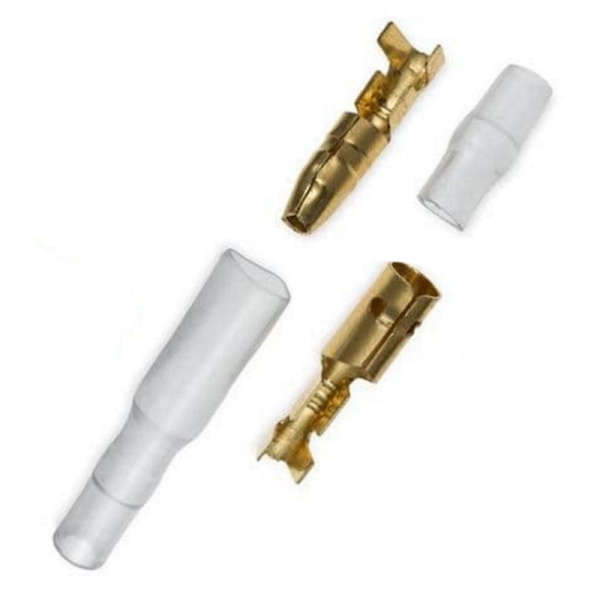 Male And Female Bullet Connector Kit Uninsulated 4.0mm Pkt 10