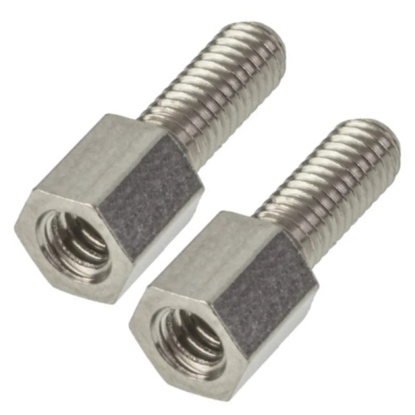 Pair Of Screwlock Nuts For D-Sub Panel Connectors 8mm Long