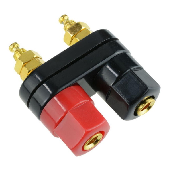 Dual Binding Post Socket Black and Red 4mm 24 Amp