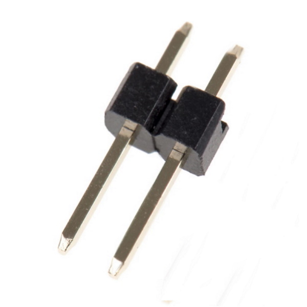 PCB Header Single Row Straight 2.54mm Pitch 2 Way Male Plug