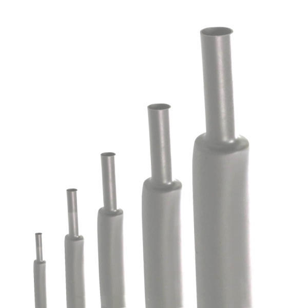 Grey 1.6mm x 1.2m Heat Shrink Tube 2:1 Ratio