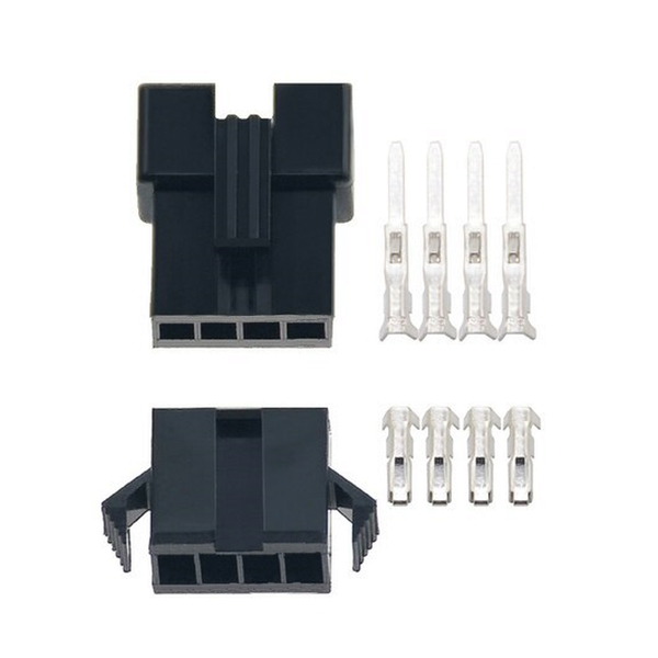 Black JST-SM Male and Female Connector Kit 4 Pin