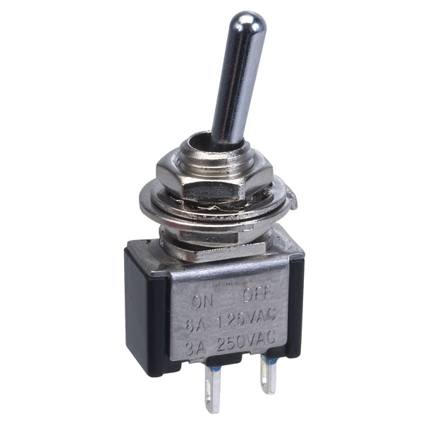 Miniature Toggle Switch SPST OFF - ON Panel Mount
