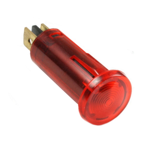 Round Panel Warning Lamp 12 Volts Red
