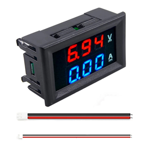 Mini Digital Panel Mount Voltmeter Ammeter Dual LED Display