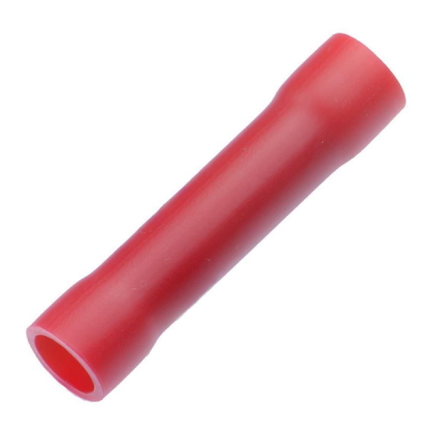 Red 3.3mm Butt Connector Crimp On Terminal Pkt 25