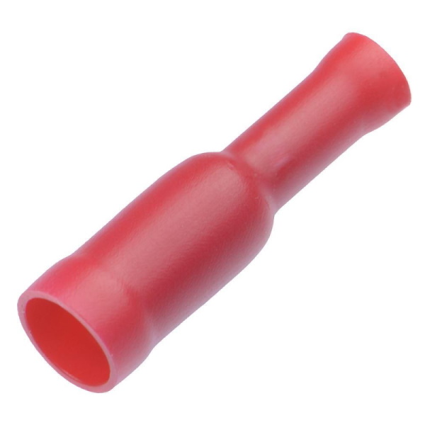 Red 4.0mm Female Bullet Crimp On Terminal Connector Pkt 25