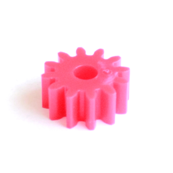 Red Plastic Gear With 4mm Bore Centre 12 Teeth