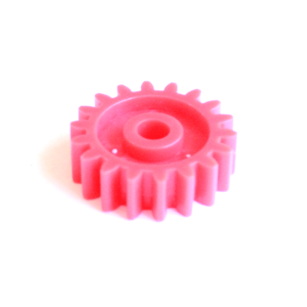 Red Plastic Gear With 4mm Bore Centre 18 Teeth