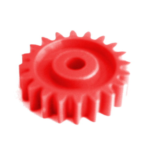 Red Plastic Gear With 4mm Bore Centre 20 Teeth