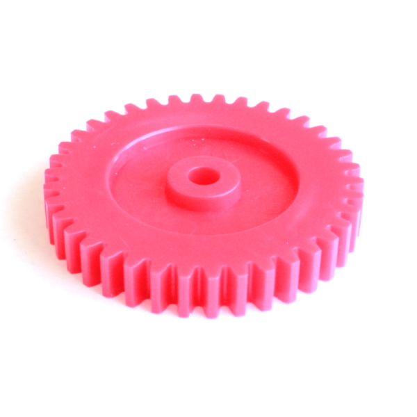 Red Plastic Gear With 4mm Bore Centre 38 Teeth