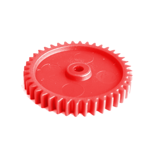 Red Plastic Gear With 4mm Bore Centre 40 Teeth