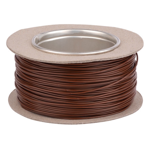 Brown 100m Reel of 7/0.2 Stranded Layout Equipment Wire