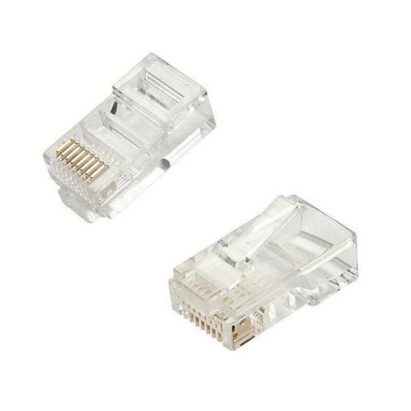 RJ45 Network LAN 8 Position 8 Contact (8P8C) Crimp Connector Flat cable