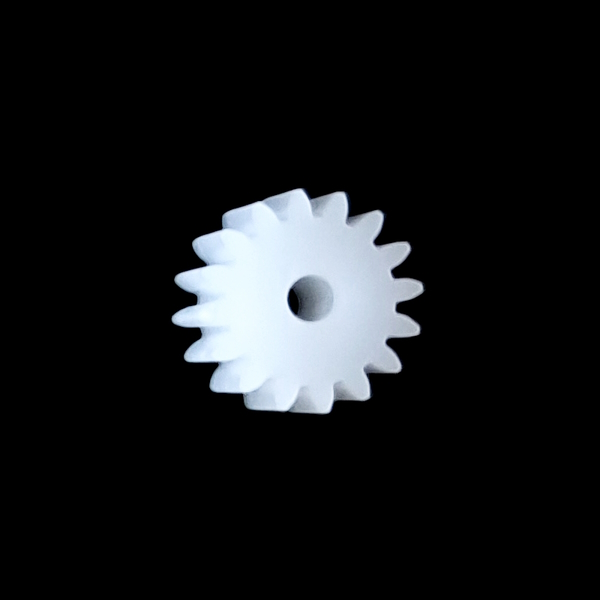 White Plastic 9mm Diameter 16 Tooth Miniature Gears