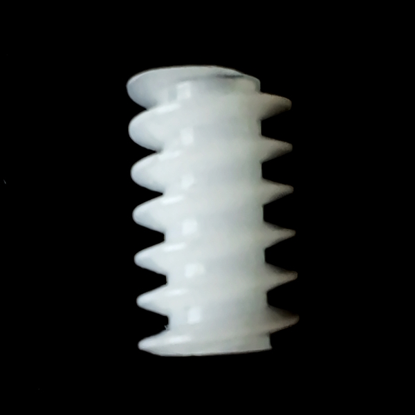 White Plastic 6mm Diameter Worm Gears Length 10mm