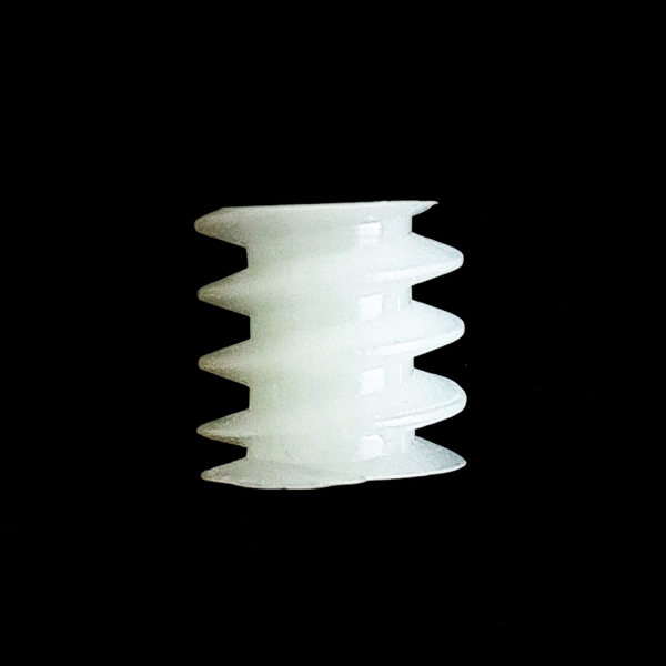 White Plastic 6mm Diameter Worm Gears Length 6mm