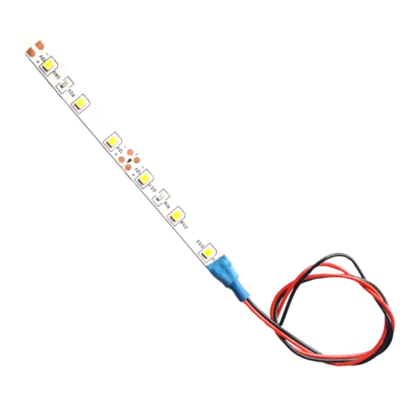 Pre-wired 3528 6 LED Warm White 8mm Wide Flexible Strip