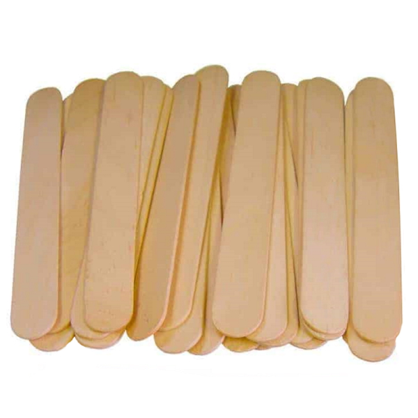 Wooden Natural Craft Jumbo Lolly Sticks Packet 50