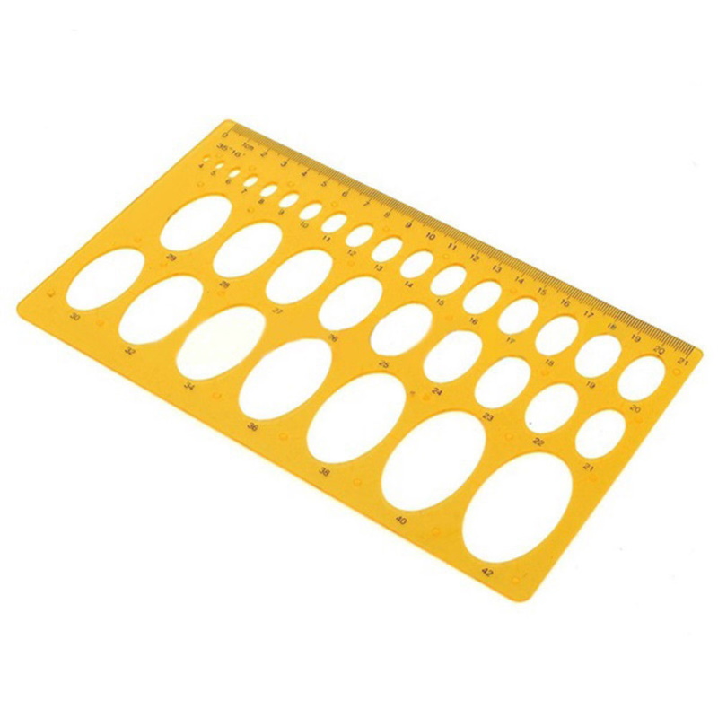 4mm to 42mm Oval Stencil Drawing Template 21cm Long