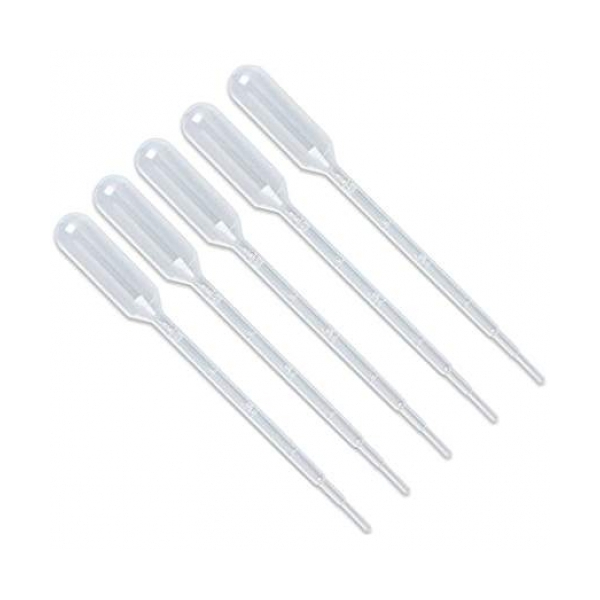 3ml Disposable Non Sterile Plastic Pipettes x 5